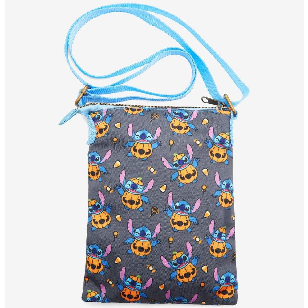🎃Loungefly Disney Lilo & Stitch Pumpkin Stitch Passport Crossbody Bag